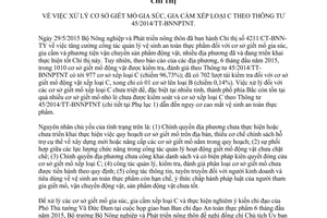 Chỉ thị 7124/CT-BNN-TY xử lý cơ sở giết mổ gia súc gia cầm xếp loại C