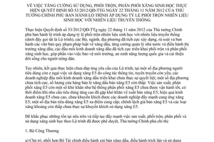 Chỉ thị 23/CT-TTg thực hiện 53/2012/QĐ-TTg phối trộn nhiên liệu sinh học và truyền thống xăng sinh học