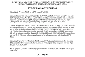 Quyết định 48/2015/QĐ-UBND khuyến khích hỗ trợ trong xây dựng nông thôn mới Nghệ An