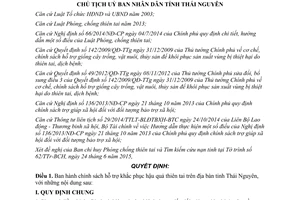 Quyết định 2256/QĐ-UBND hỗ trợ khắc phục hậu quả thiên tai Thái Nguyên 2015