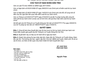 Quyết định 3408/QĐ-UBND công bố thủ tục hành chính mới thuộc Sở Thông tin Truyền thông Hà Tĩnh