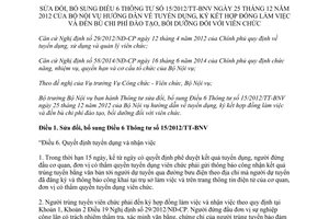 Thông tư 04/2015/TT-BNV sửa đổi 15/2012/TT-BNV tuyển dụng ký hợp đồng đền bù chi phí viên chức