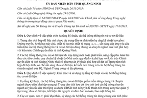 Quyết định 2545/2015/QĐ-UBND phát triển quản lý khai thác hạ tầng kỹ thuật hệ thống thông tin Quảng Ninh