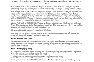 Thông tư 32/2015/TT-BLĐTBXH quản lý lao động tiền lương đài truyền hình Việt Nam