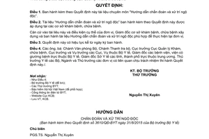 Quyết định 3610/QĐ-BYT tài liệu chuyên môn Hướng dẫn chẩn đoán và xử trí ngộ độc 2015