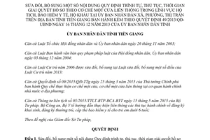 Quyết định 26/2015/QĐ-UBND sửa đổi 49/2013/QĐ-UBND tỉnh Tiền Giang