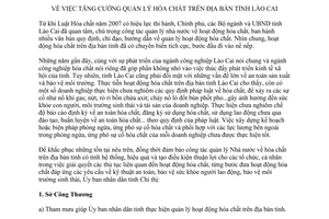 Chỉ thị 02/2015/CT-UBND tăng cường quản lý hóa chất Lào Cai