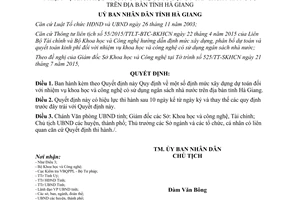 Quyết định 09/2015/QĐ-UBND dự toán kinh phí đối với nhiệm vụ khoa học công nghệ Hà Giang