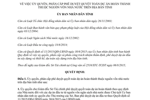 Quyết định 19/2015/QĐ-UBND quyết toán dự án hoàn thành thuộc nguồn vốn nhà nước Bình Định