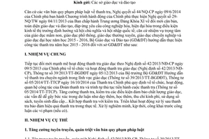 Công văn 4190/BGDĐT-TTr 2015 thực hiện công tác thanh tra giáo dục năm học 2015 2016