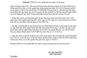 Công văn 1881/BXD-QLN hỗ trợ nhà ở với hộ nghèo theo chuẩn nghèo giai đoạn 2011 2015