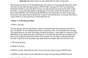Công văn 3251/BHXH-TCKT sử dụng thanh quyết toán kinh phí thực hiện giao dịch điện tử 2015