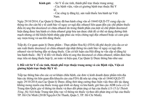 Công văn 14167/QLD-ĐK 2015 cập nhật thông tin dược lý đối với thuốc chứa docetaxel
