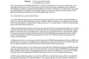 Công văn 542/UBND-VP3 cấp giấy chứng nhận quyền sử dụng đất sau dồn điền đổi thửa Nam Định