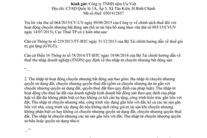 Công văn 6954/CT-TTHT chính sách thuế hoạt động chuyển nhượng bất động sản Hồ Chí Minh 2015