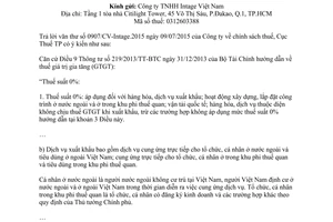 Công văn 6952/CT-TTHT chính sách thuế giá trị gia tăng dịch vụ nghiên cứu thị trường Hồ Chí Minh