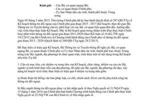 Công văn 2517/BTTTT-TTDN 2015 thực hiện 587/QĐ-TTg về Kế hoạch thông tin đối ngoại