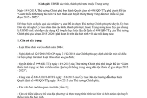 Công văn 834/UBDT- DTTS thực hiện 498/QĐ-TTg Giảm tảo hôn hôn nhân cận huyết dân tộc thiểu số