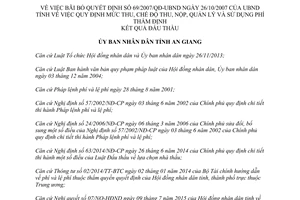 Quyết định 1941/QĐ-UBND thu nộp quản lý sử dụng phí thẩm định kết quả đấu thầu An Giang