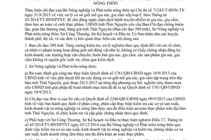 Chỉ thị 16/CT-UBND xử lý cơ sở giết mổ gia súc gia cầm xếp loại C Thái Nguyên 2015