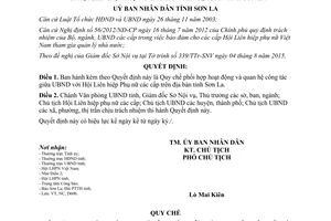 Quyết định 2113/QĐ-UBND phối hợp hoạt động giữa ủy ban nhân dân hội liên hiệp phụ nữ Sơn La 2015