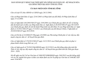 Quyết định 46/2015/QĐ-UBND chính sách dân số kế hoạch hóa gia đình Hà Tĩnh