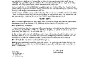 Quyết định 2118/QĐ-UBND Nâng cao nhận thức cộng đồng quản lý rủi ro thiên tai Sơn La