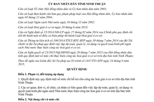 Quyết định 66/2015/QĐ-UBND mức chi thực hiện công tác hoà giải ở cơ sở Ninh Thuận