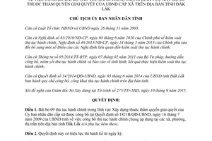 Quyết định 2558/QĐ-UBND công bố bãi bỏ thủ tục hành chính lĩnh vực Xây dựng Đắk Lắk 2015