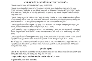 Quyết định 3612/QĐ-UBND phê duyệt điều chỉnh quy hoạch phát triển nhân lực Thanh Hóa 2020 2030