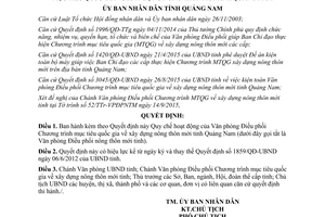 Quyết định 3393/QĐ-UBND Văn phòng Điều phối xây dựng nông thôn mới Quảng Nam 2015