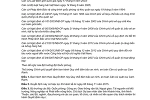 Quyết định 44/2015/QĐ-TTg Quy chế đảm bảo an ninh an toàn Căn cứ quân sự Cam Ranh