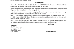 Quyết định 1917/QĐ-UBND thủ tục hành chính cơ chế một cửa liên thông Thừa Thiên Huế