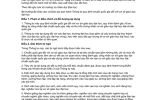 Thông tư 24/2015/TT-BGDĐT Quy định chuẩn quốc gia đối với cơ sở giáo dục đại học