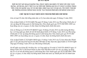 Quyết định 4734/QĐ-UBND thực hiện ISO điện tử xây dựng quản lý chất lượng Hồ Chí Minh năm 2015