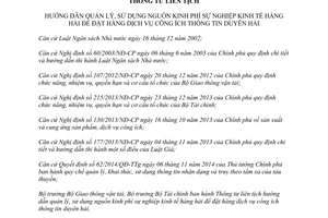 Thông tư liên tịch 51/2015/TTLT-BGTVT-BTC kinh phí hàng hải đặt hàng dịch vụ công ích duyên hải