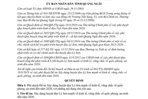 Quyết định 316/QĐ-UBND Xây dựng huyện đảo Lý Sơn kinh tế vững chắc quốc phòng an ninh Quảng Ngãi 2015