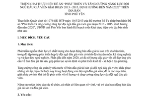 Kế hoạch 124/KH-UBND Phát triển tăng cường năng lực đội ngũ đấu giá viên giai đoạn 2013 2015 Phú Yên