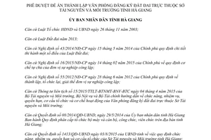 Quyết định 1870/QĐ-UBND thành lập văn phòng đăng ký đất đai thuộc sở tài nguyên môi trường Hà Giang 2015