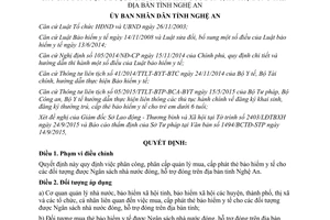 Quyết định 55/2015/QĐ-UBND phân cấp quản lý mua cấp phát thẻ bảo hiểm y tế Nghệ An