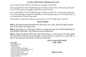 Quyết định 27/2015/QĐ-UBND tổ chức quản lý hội nghị hội thảo quốc tế Quảng Nam