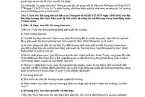 Thông tư 13/2015/TT-BTP sửa đổi Thông tư 03/2013/TT-BTP quản lý nhà nước công tác bồi thường