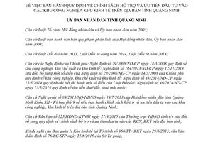 Quyết định 2895/2015/QĐ-UBND hỗ trợ ưu tiên đầu tư vào khu công nghiệp khu kinh tế Quảng Ninh