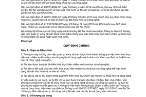 Thông tư liên tịch 16/2015/TTLT-BKHCN-BTC quản lý tài sản hình thành nhiệm vụ khoa học công nghệ