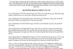 Quyết định 3144/QĐ-BGTVT nhà thầu xây lắp dự án xây dựng giao thông vốn ngân sách nhà nước