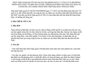 Kế hoạch 412/KH-UBND thực hiện công tác bảo vệ chăm sóc sức khỏe nhân dân Hà Tĩnh