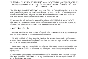 Kế hoạch 2036/KH-UBND thực hiện cơ chế tự chủ của đơn vị sự nghiệp công lập Kon Tum