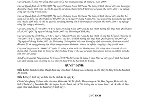 Quyết định 1788/QĐ-UBND chủng loại số lượng xe ô tô chuyên dùng An Giang