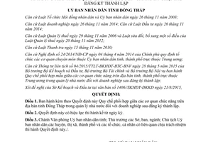 Quyết định 924/QĐ-UBND-HC phối hợp quản lý doanh nghiệp sau đăng ký thành lập Đồng Tháp