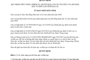 Quyết định 517/QĐ-UBND chức năng nhiệm vụ quyền hạn cơ cấu tổ chức sở giáo dục đào tạo Gia Lai